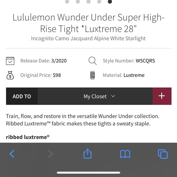 Lululemon Wunder Under Super High Rise Tight Luxtreme 28” - Picture 7 of 7